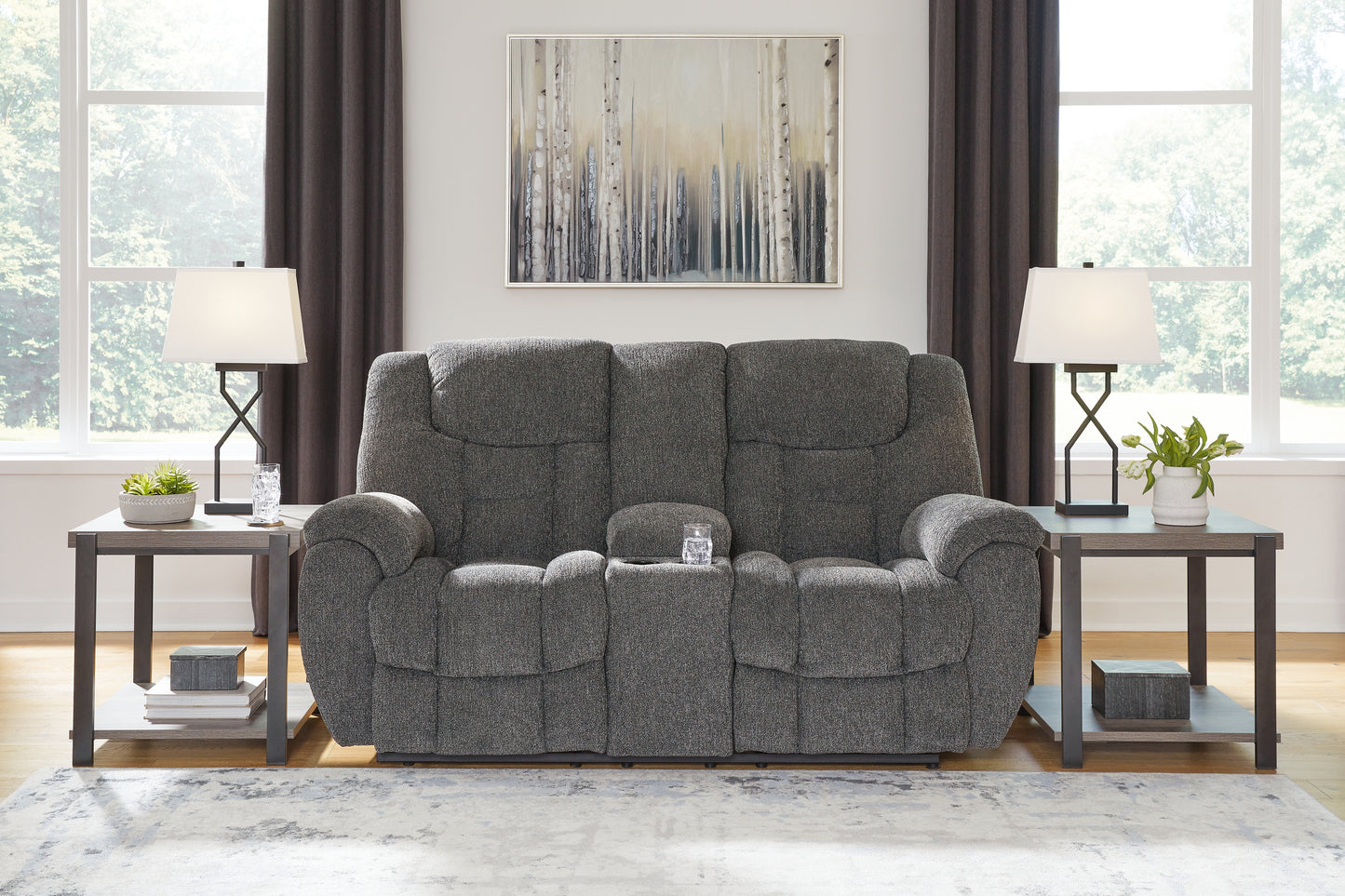 Orange Furniture Outlet - Ashley Furniture - Foreside Living Room - Rocker Recliner / Charcoal - 3810425
