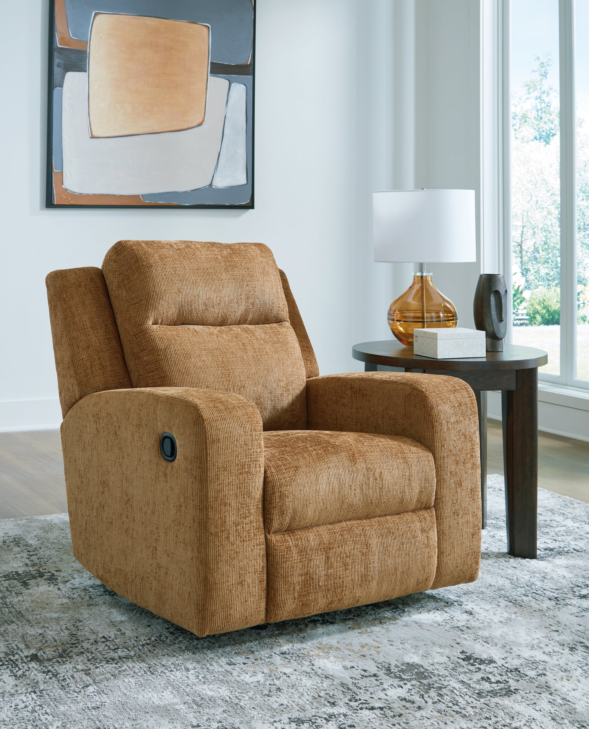 Orange Furniture Outlet - Ashley Furniture - Kanlow Living Room - Rocker Recliner / Honey - 3860525