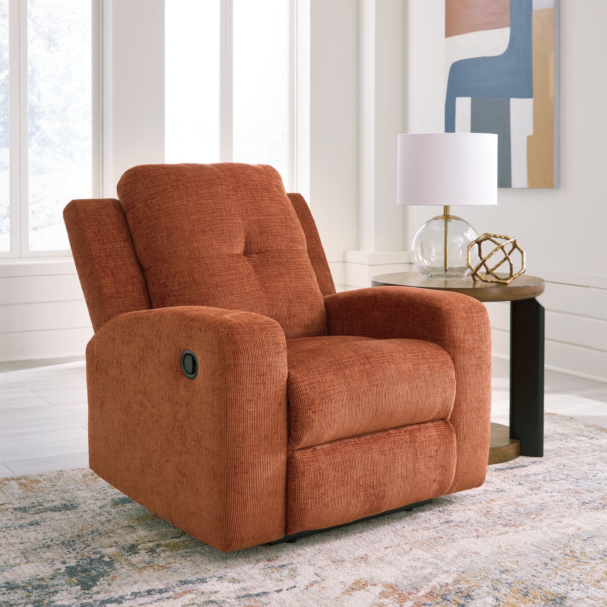 Orange Furniture Outlet - Ashley Furniture - Danum Living Room - Zero Wall Recliner / Spice - 3880729