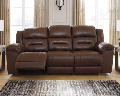 Orange Furniture Outlet - Ashley Furniture - Stoneland Living Room - Reclining Power Sofa / Chocolate - 3990487
