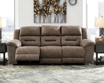 Orange Furniture Outlet - Ashley Furniture - Stoneland Living Room - Reclining Power Sofa / Fossil - 3990587