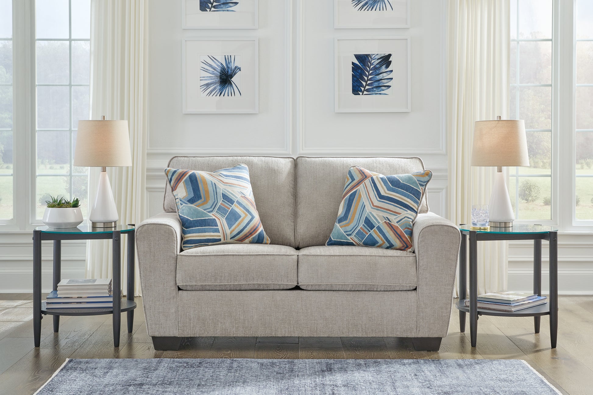 Orange Furniture Outlet - Ashley Furniture - Cashton Living Room - Loveseat / Ice - 4060635