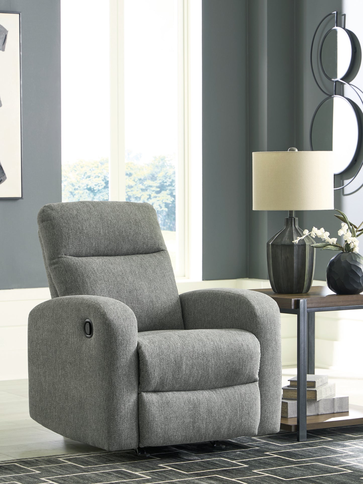 Orange Furniture Outlet - Ashley Furniture - Gauntlet Living Room - Rocker Recliner / Sterling - PC4220425
