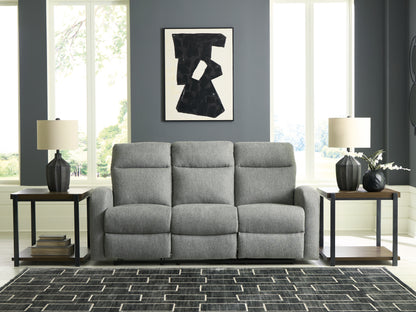 Orange Furniture Outlet - Ashley Furniture - Gauntlet Living Room - DBL Rec Loveseat w/Console / Sterling - PC4220494