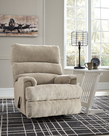 Orange Furniture Outlet - Ashley Furniture - Man Fort Living Room - Rocker Recliner / Graphite - 4660525