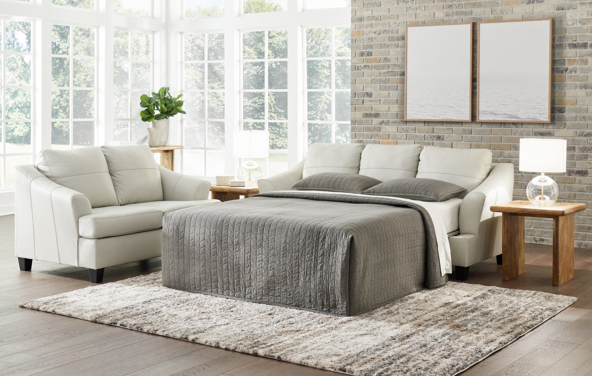 Orange Furniture Outlet - Ashley Furniture - Genoa Living Room - Ottoman / Coconut - 4770414