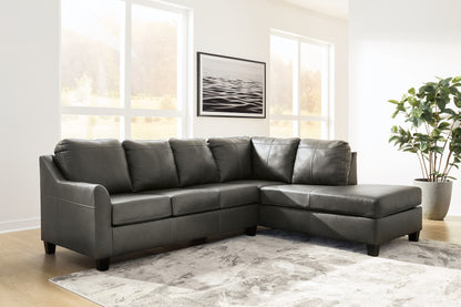 Orange Furniture Outlet - Ashley Furniture - Valderno Sectional - LAF 2-Piece Sectional with Chaise / Fog - 47804S1