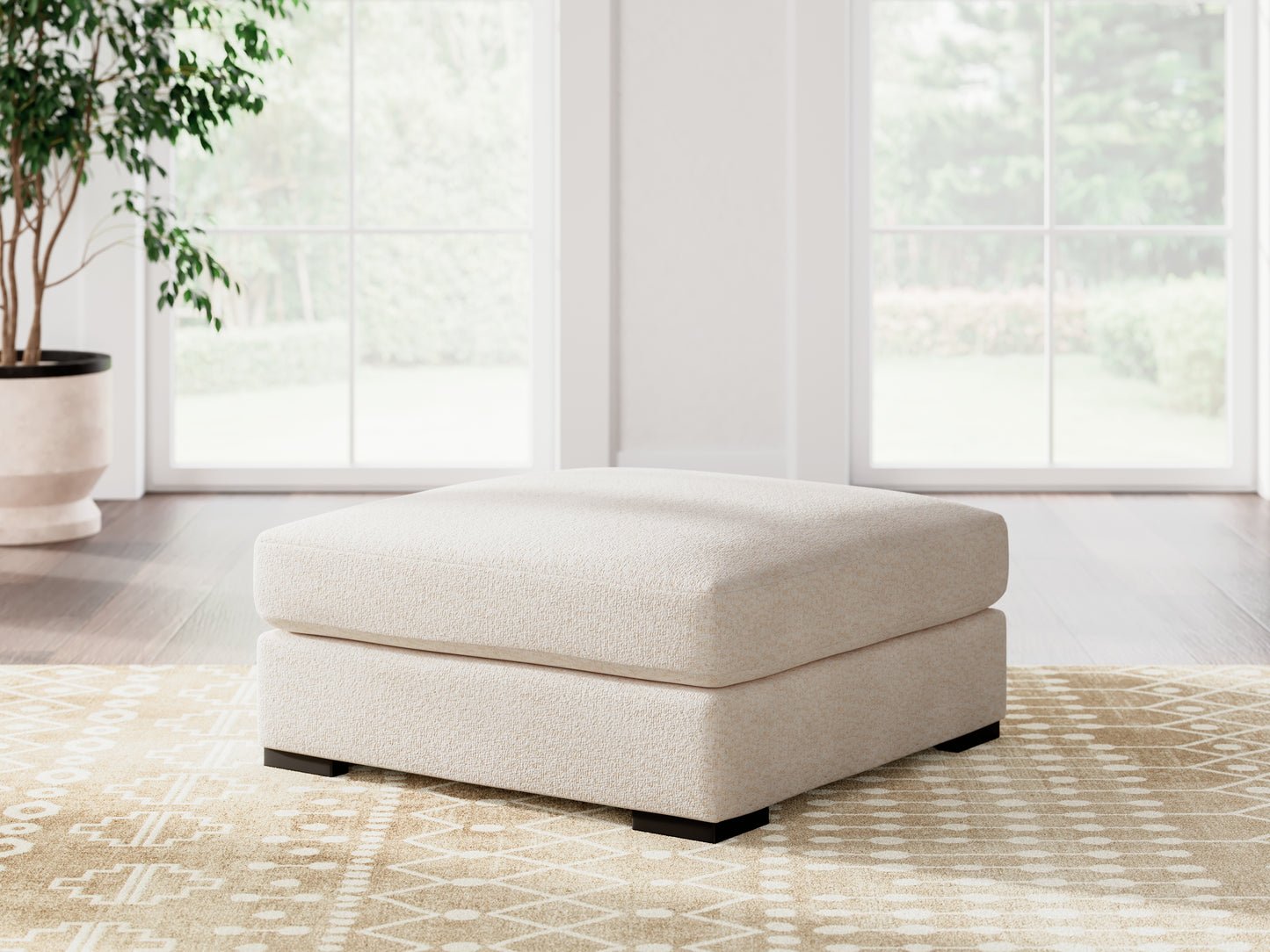 Orange Furniture Outlet - Ashley Furniture - Donelson Creek Living Room - Oversized Accent Ottoman / Vanilla - 4800208