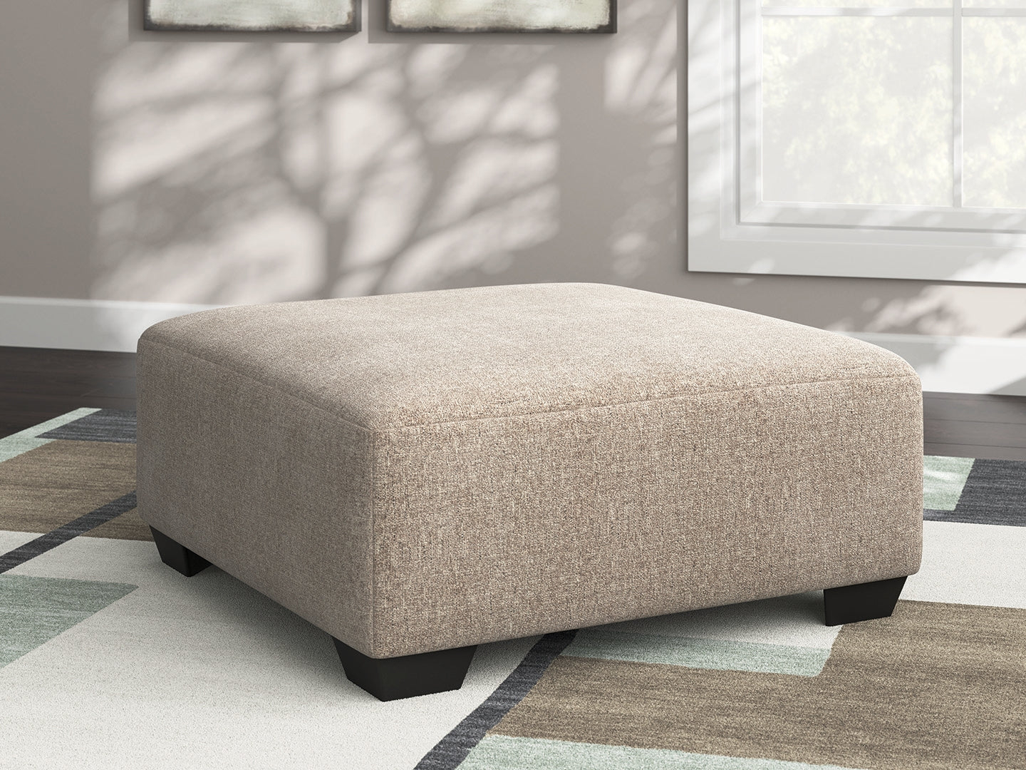 Orange Furniture Outlet - Ashley Furniture - Newellen Living Room - Oversized Accent Ottoman / Hemp - 4840408