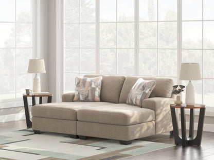 Orange Furniture Outlet - Ashley Furniture - Newellen Sectional - RAF 2-Piece Super Chaise / Hemp - 48404S4