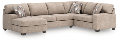 Orange Furniture Outlet - Ashley Furniture - Newellen Sectional - RAF 3-Piece Sectional with Chaise / Hemp - 48404S1