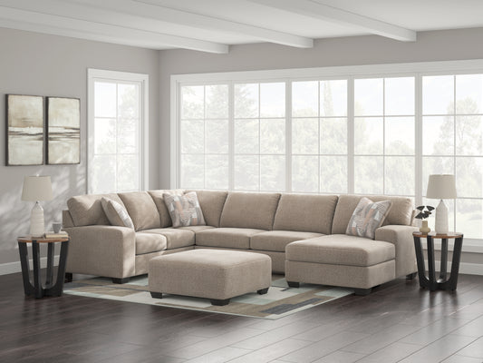 Orange Furniture Outlet - Ashley Furniture - Newellen Sectional - RAF 3-Piece Sectional with Chaise / Greystone - 48405S1
