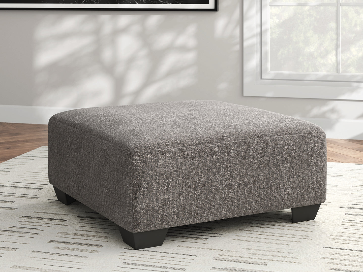 Orange Furniture Outlet - Ashley Furniture - Newellen Living Room - Oversized Accent Ottoman / Greystone - 4840508