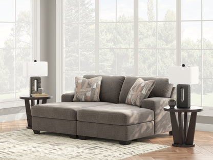 Orange Furniture Outlet - Ashley Furniture - Newellen Sectional - RAF 2-Piece Super Chaise / Greystone - 48405S4