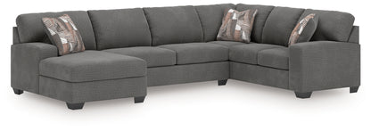 Orange Furniture Outlet - Ashley Furniture - Newellen Sectional - RAF 3-Piece Sectional with Chaise / Greystone - 48405S1
