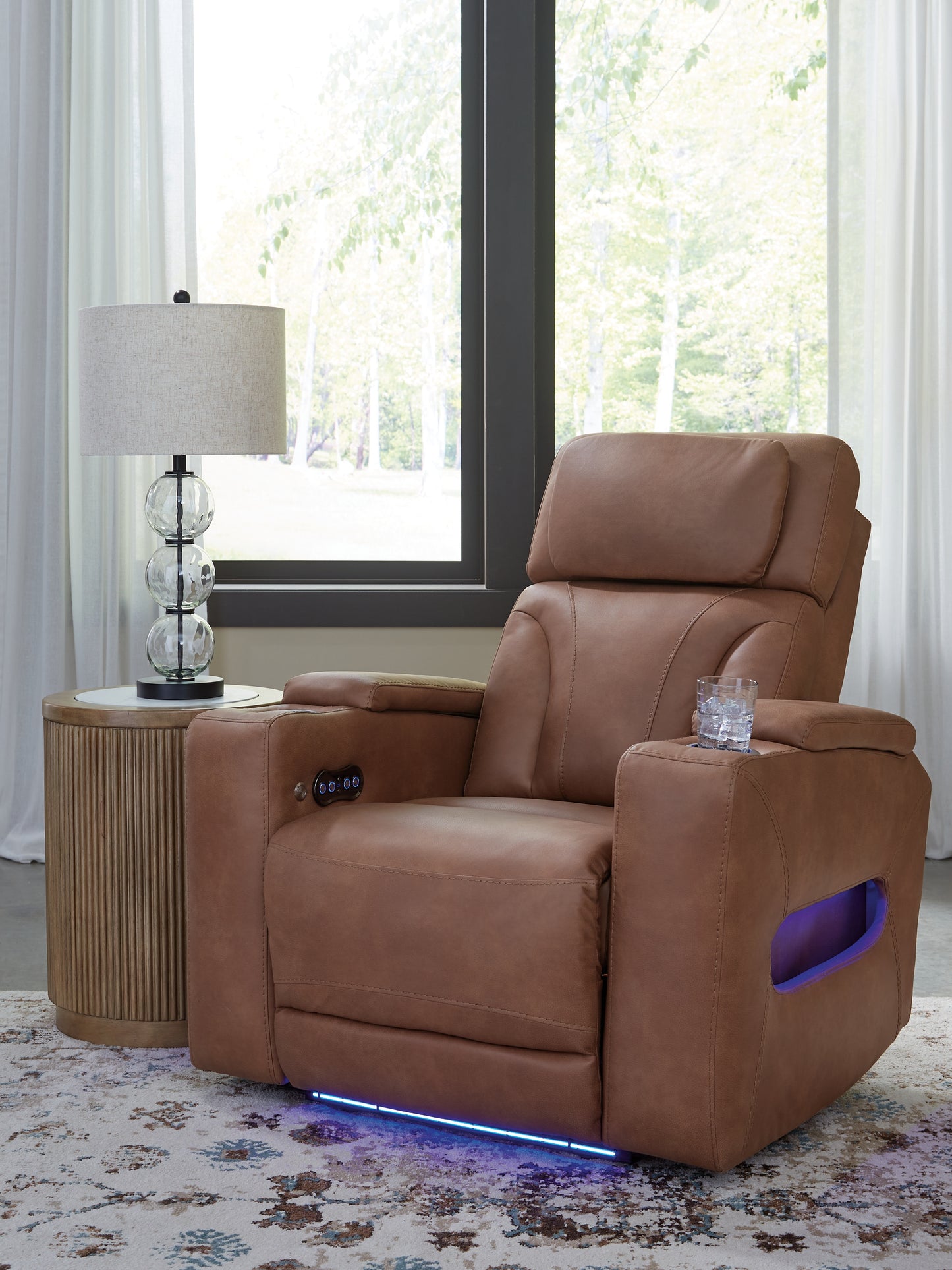 Orange Furniture Outlet - Ashley Furniture - Clean-Slate Living Room - PWR Recliner/ADJ Headrest / Caramel - PC5010113