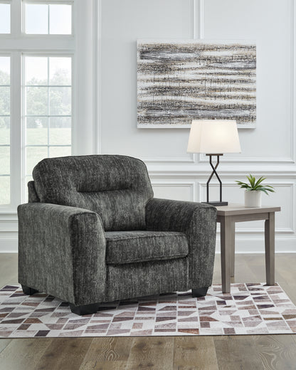 Orange Furniture Outlet - Ashley Furniture - Lonoke Living Room - Chair and a Half / Gunmetal - 5050423