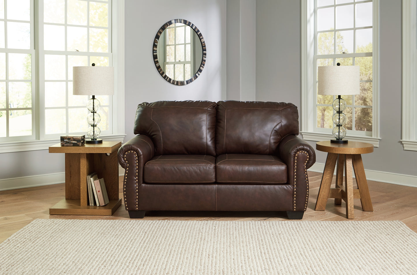 Orange Furniture Outlet - Ashley Furniture - Colleton Living Room - Loveseat / Dark Brown - 5210735