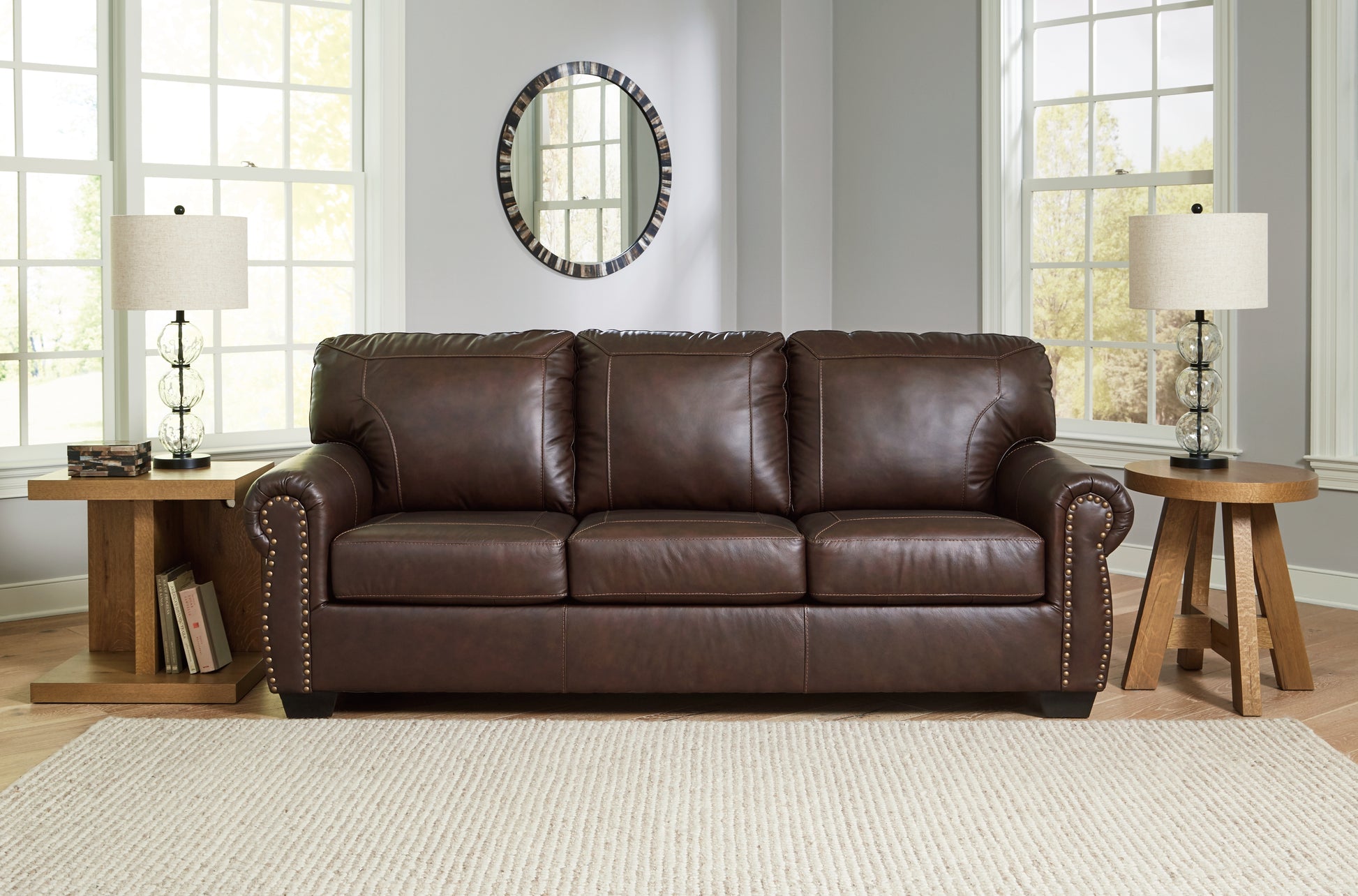 Orange Furniture Outlet - Ashley Furniture - Colleton Living Room - Loveseat / Dark Brown - 5210735