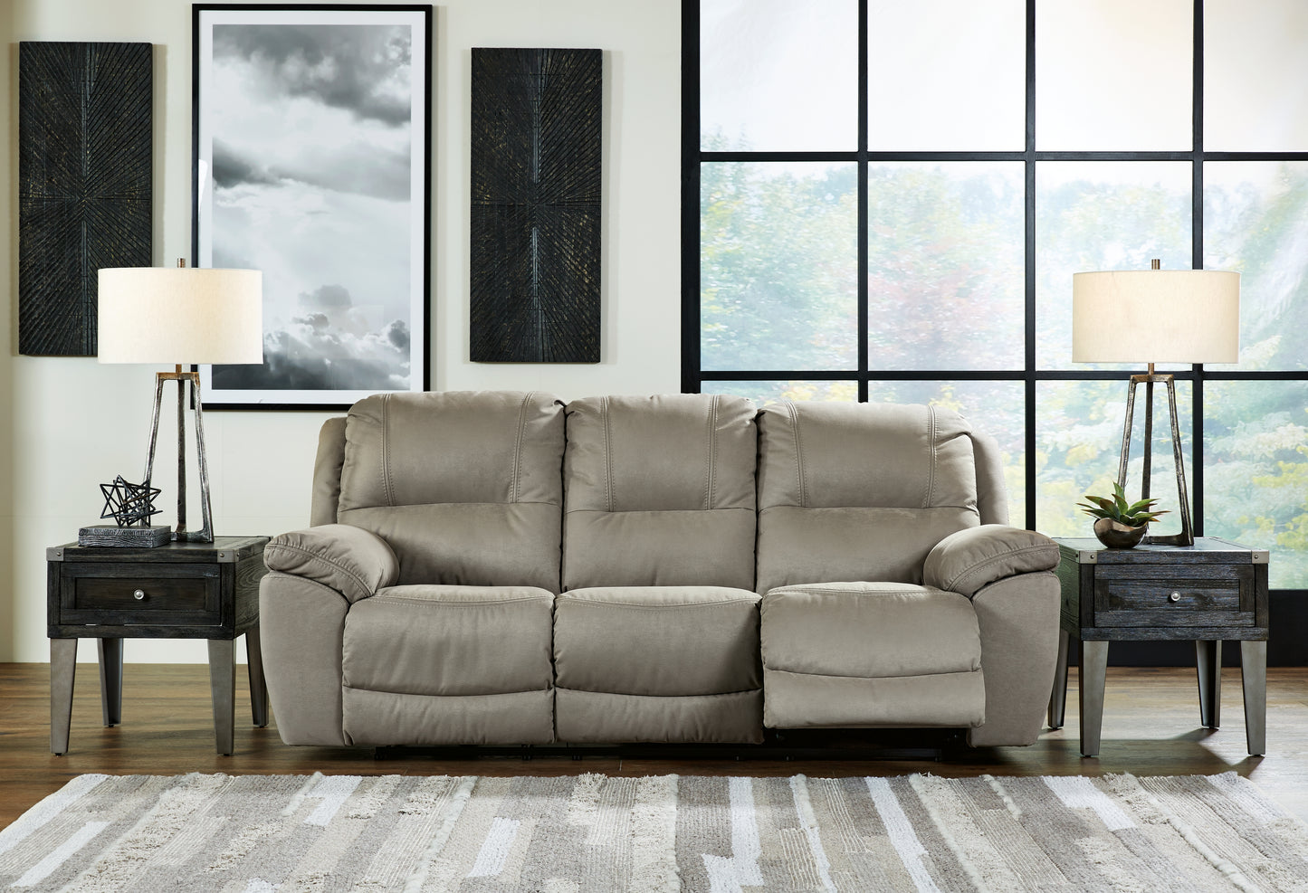 Orange Furniture Outlet - Ashley Furniture - Next-Gen Gaucho Living Room - Reclining Sofa / Putty - 5420388