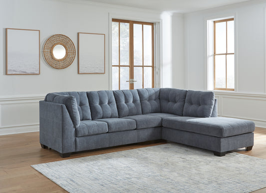 Orange Furniture Outlet - Ashley Furniture - Marleton Sectional - RAF 2-Piece Sleeper Sectional with Chaise / Gray - 55305S3