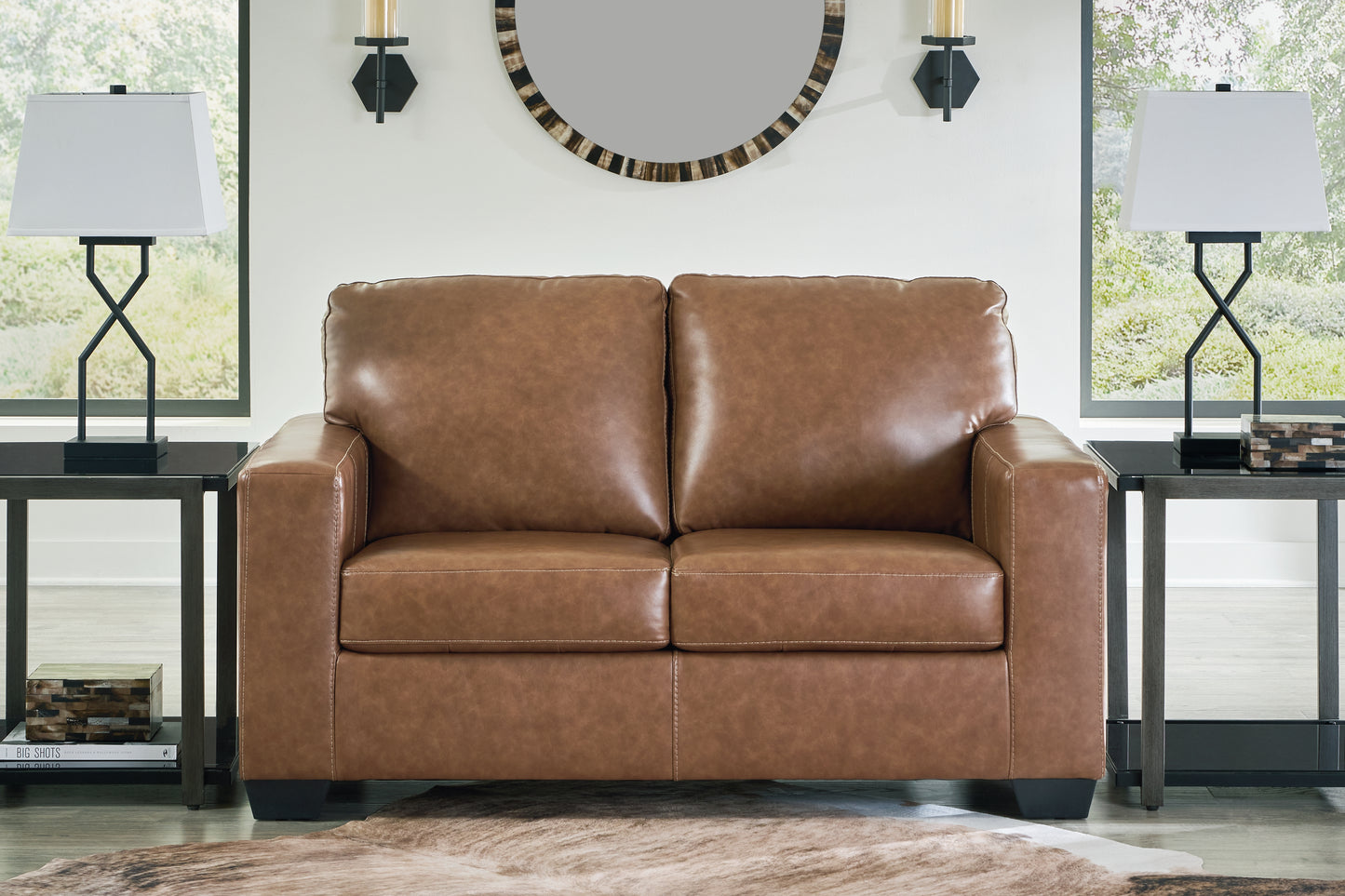 Orange Furniture Outlet - Ashley Furniture - Bolsena Living Room - Loveseat / Caramel - 5560335