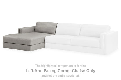 Orange Furniture Outlet - Ashley Furniture - Amiata Sectional - LAF Corner Chaise / Glacier - 5740416