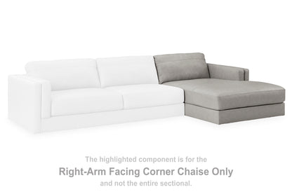 Orange Furniture Outlet - Ashley Furniture - Amiata Sectional - LAF 2-Piece Sectional with Chaise / Glacier - 57404S2