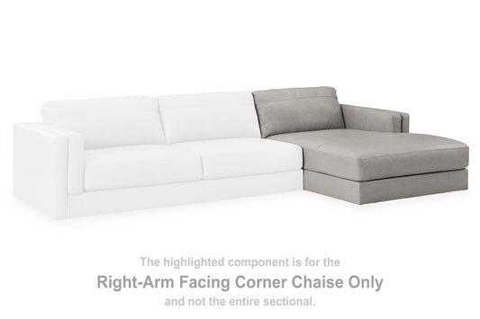 Orange Furniture Outlet - Ashley Furniture - Amiata Sectional - LAF 2-Piece Sectional with Chaise / Glacier - 57404S2