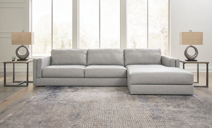 Orange Furniture Outlet - Ashley Furniture - Amiata Sectional - LAF 2-Piece Sectional with Chaise / Glacier - 57404S2