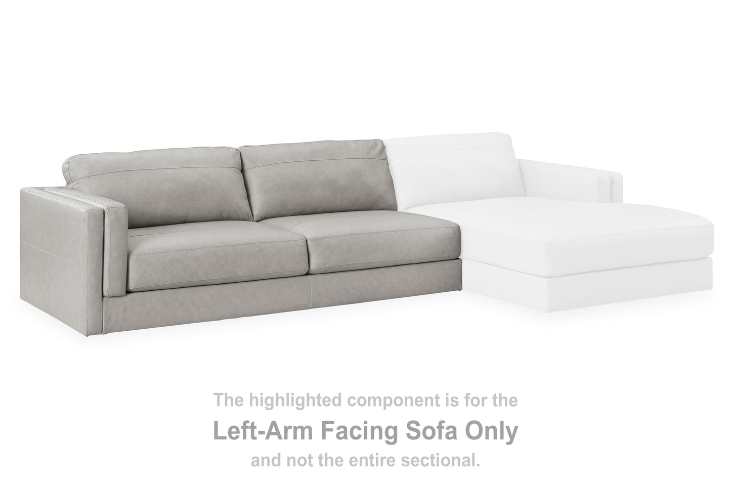 Orange Furniture Outlet - Ashley Furniture - Amiata Sectional - LAF Sofa / Glacier - 5740466