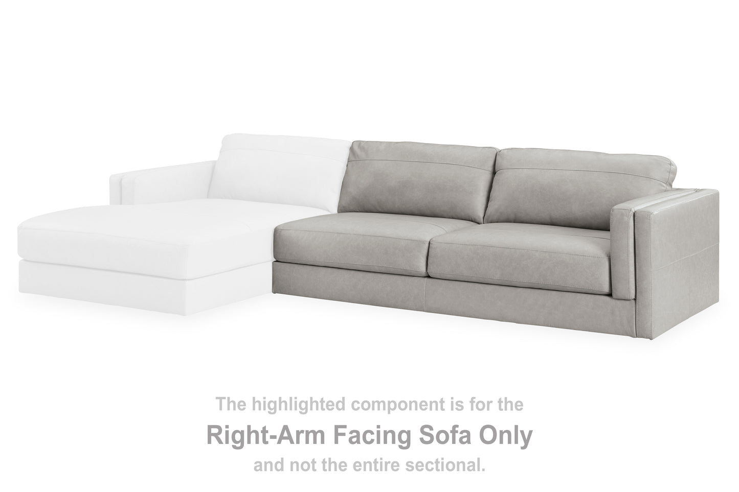 Orange Furniture Outlet - Ashley Furniture - Amiata Sectional - RAF Sofa / Glacier - 5740467