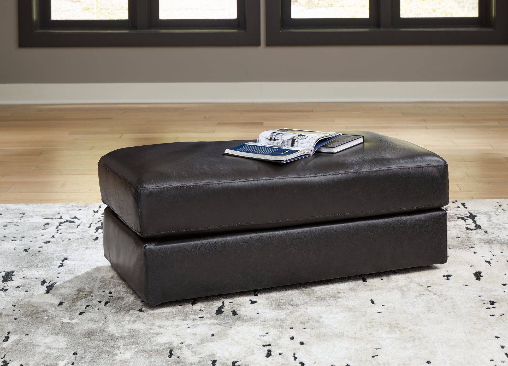 Orange Furniture Outlet - Ashley Furniture - Amiata Living Room - Ottoman / Onyx - 5740514