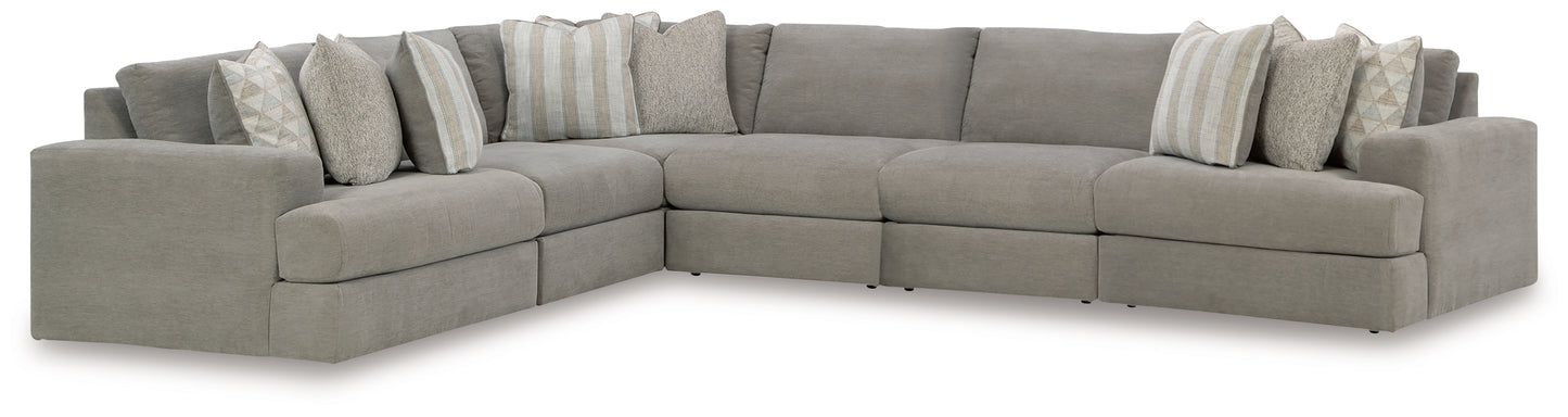 Orange Furniture Outlet - Ashley Furniture - Avaliyah Sectional - RAF 6-Piece Sectional / Ash - 58103S7