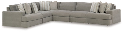 Orange Furniture Outlet - Ashley Furniture - Avaliyah Sectional - RAF 6-Piece Sectional / Ash - 58103S7