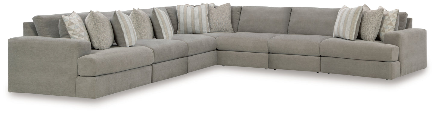 Orange Furniture Outlet - Ashley Furniture - Avaliyah Sectional - RAF 7-Piece Sectional / Ash - 58103S8