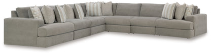 Orange Furniture Outlet - Ashley Furniture - Avaliyah Sectional - RAF 7-Piece Sectional / Ash - 58103S8