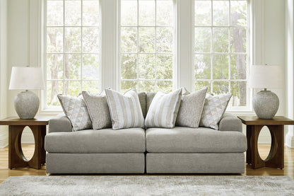Orange Furniture Outlet - Ashley Furniture - Avaliyah Sectional - RAF 2-Piece Sectional Loveseat / Ash - 58103S1