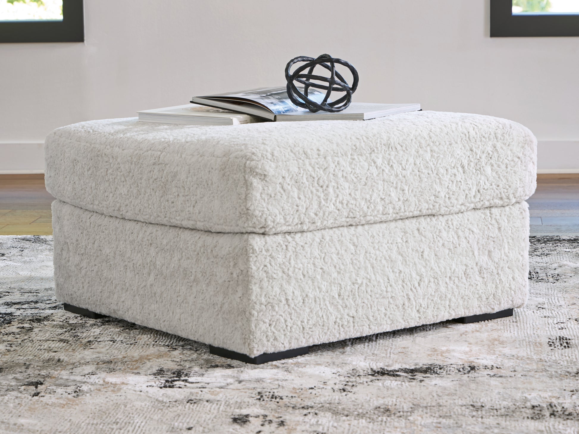 Orange Furniture Outlet - Ashley Furniture - Cuddle Plush Living Room - Oversized Accent Ottoman / Arctic - PC5910608