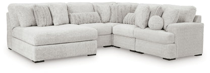 Orange Furniture Outlet - Ashley Furniture - Cuddle Plush Sectional - 5-Piece Sectional with Chaise / Arctic - PC59106S11