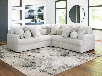 Orange Furniture Outlet - Ashley Furniture - Cuddle Plush Sectional - RAF 5-Piece Sectional / Arctic - PC59106S2
