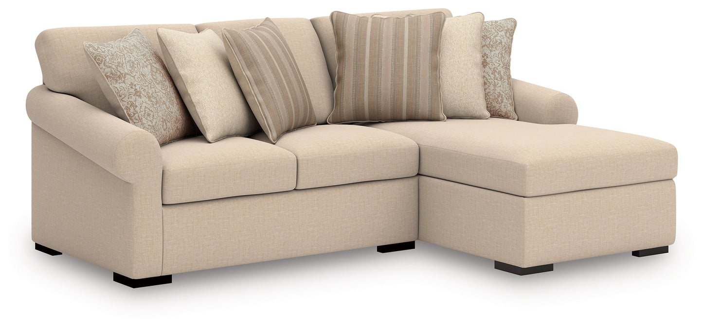 Orange Furniture Outlet - Ashley Furniture - LadyMae Sectional - RAF 2-Piece Sectional with Chaise / Twill - 59404S2