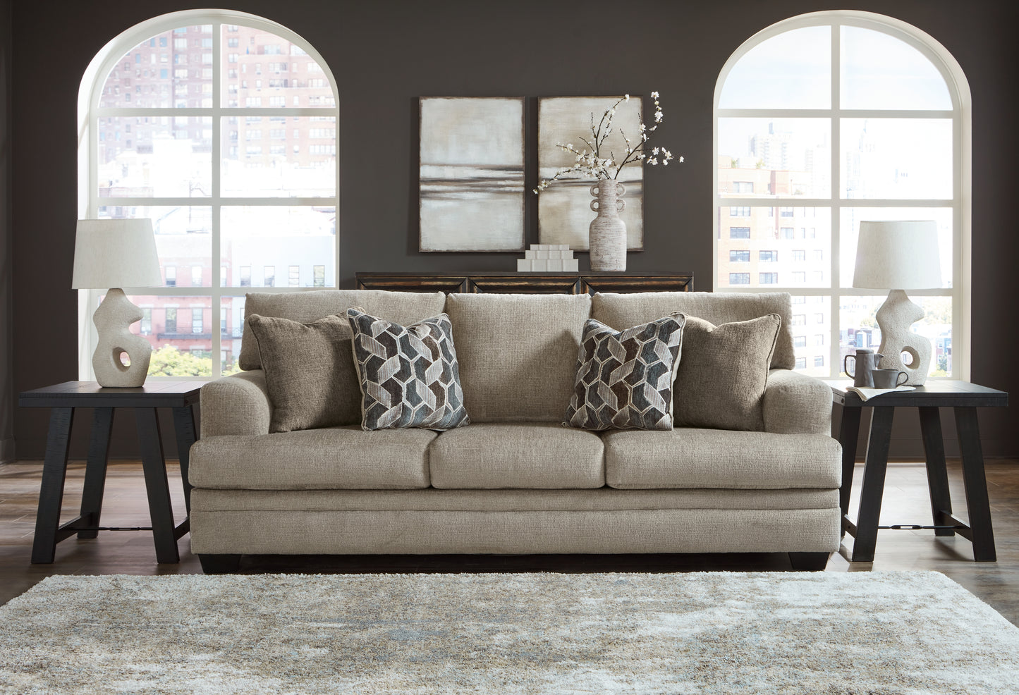 Orange Furniture Outlet - Ashley Furniture - Stonemeade Living Room - Sofa / Taupe - 5950438