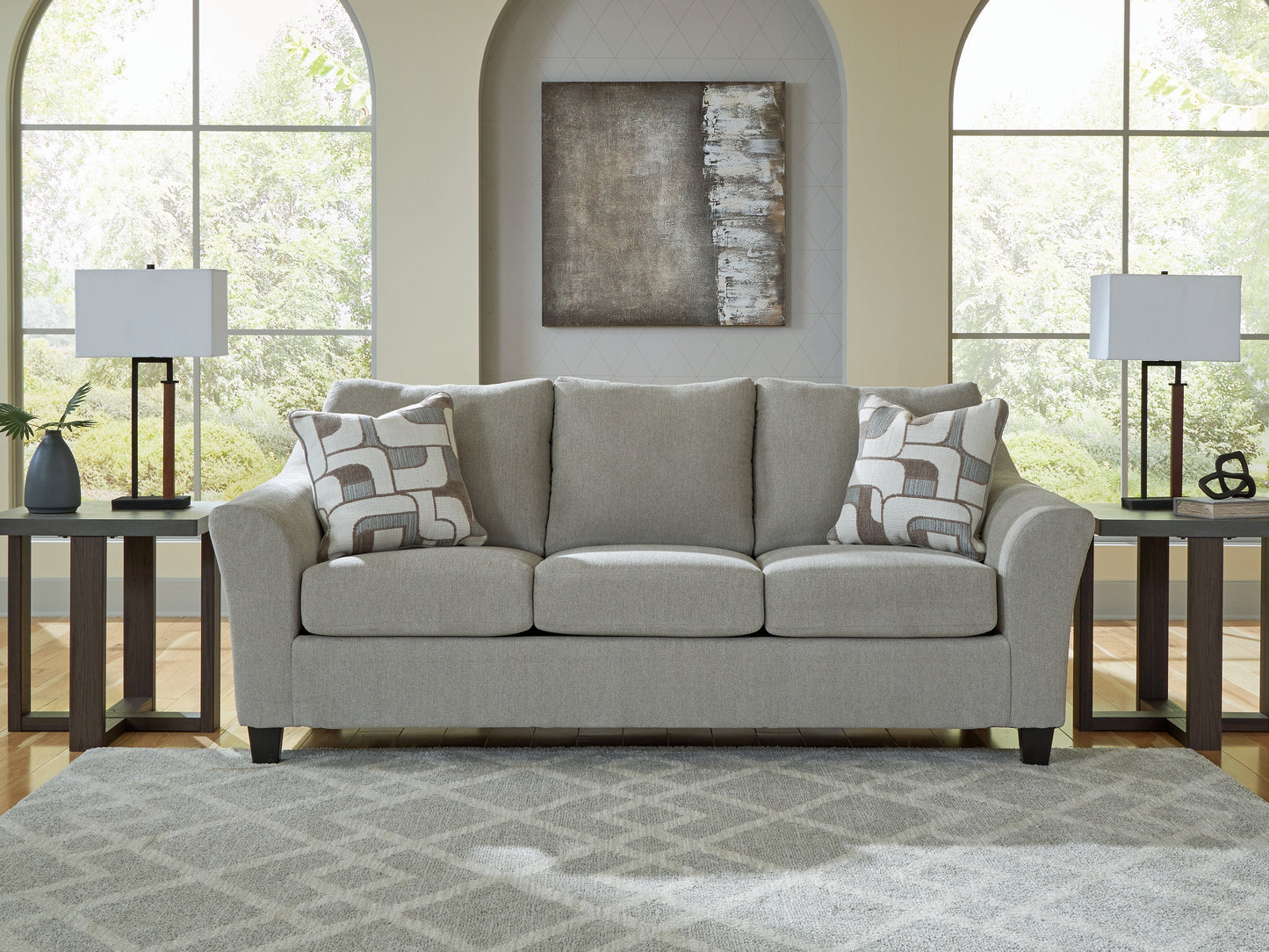 Orange Furniture Outlet - Ashley Furniture - Willarae Living Room - Sofa / Taupe - 5980338