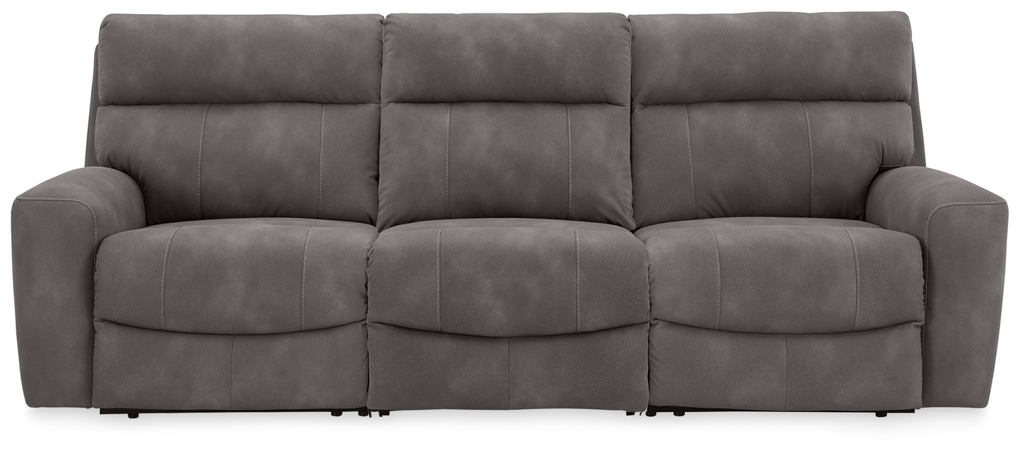 Orange Furniture Outlet - Ashley Furniture - Next-Gen DuraPella Sectional - 3-Piece Power Reclining Sectional / Slate - 61003S9