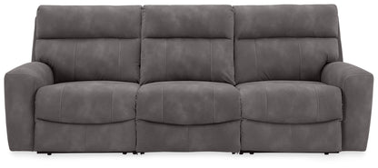 Orange Furniture Outlet - Ashley Furniture - Next-Gen DuraPella Sectional - 3-Piece Power Reclining Sectional / Slate - 61003S9