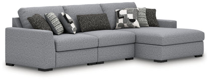 Orange Furniture Outlet - Ashley Furniture - Bealton Sectional - RAF 3-Piece Sectional with Chaise / Salt and Pepper - 61305S3