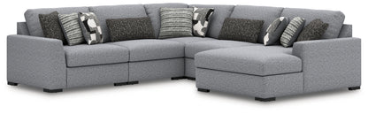 Orange Furniture Outlet - Ashley Furniture - Bealton Sectional - RAF 5-Piece Sectional with Chaise / Salt and Pepper - 61305S7