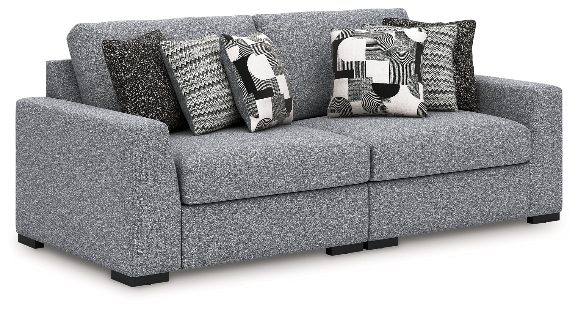 Orange Furniture Outlet - Ashley Furniture - Bealton Sectional - RAF 6-Piece Sectional with Chaise / Salt and Pepper - 61305S12