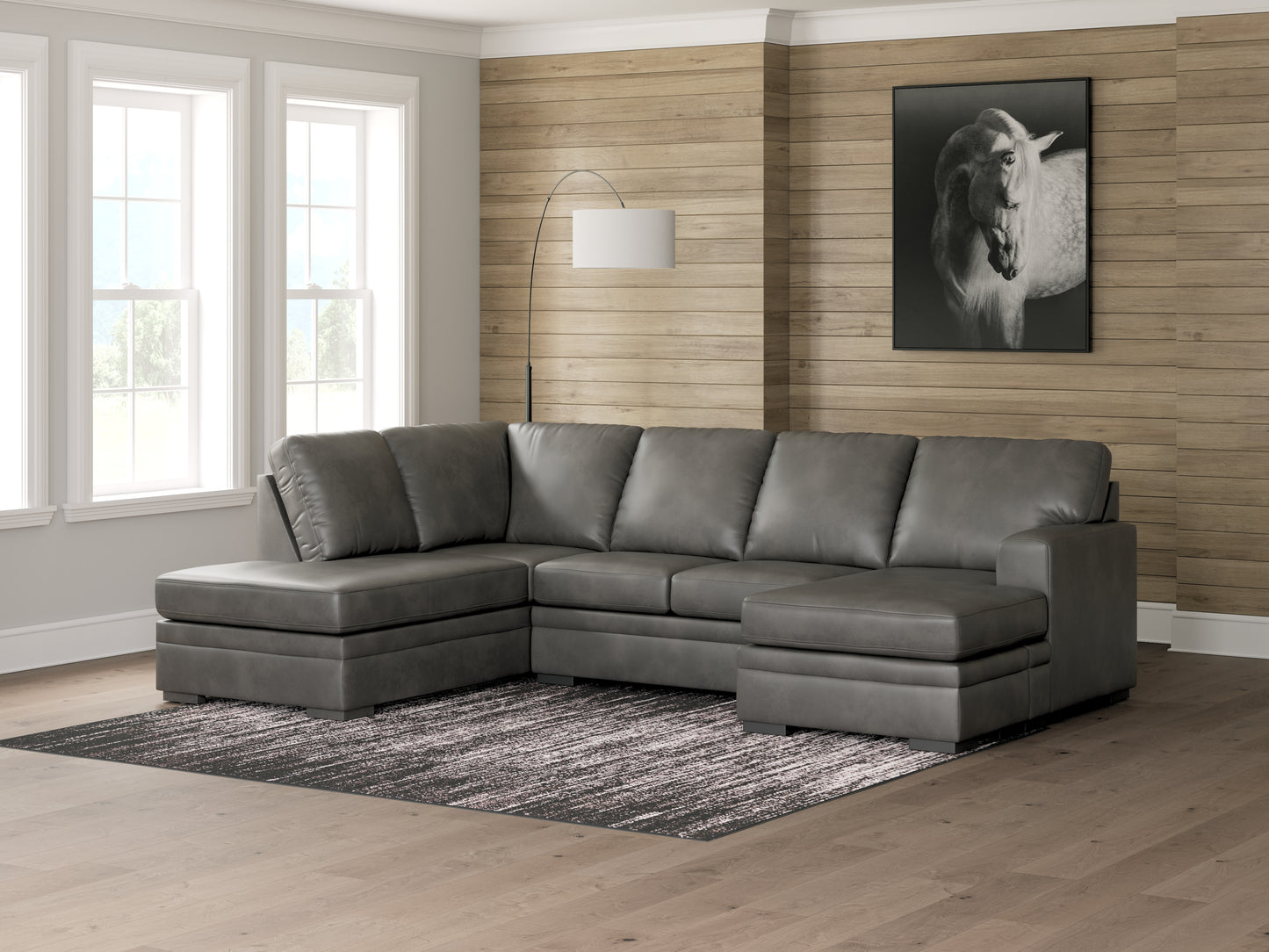 Orange Furniture Outlet - Ashley Furniture - Lofton-Pike Sectional - LAF 2-Piece Sectional with Chaise / Shadow - PC61610S1